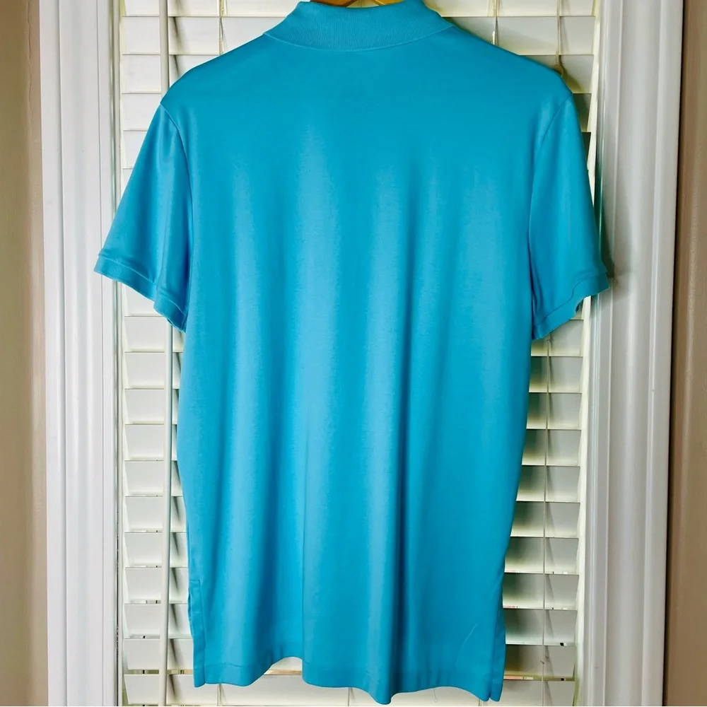 ๐ฉท POLO RALPH LAUREN MEMS SIZE MEDIUM SKY BLUE PIMA SOFT TOUCH LIKE NEW SHIRT - Picture 4 of 4